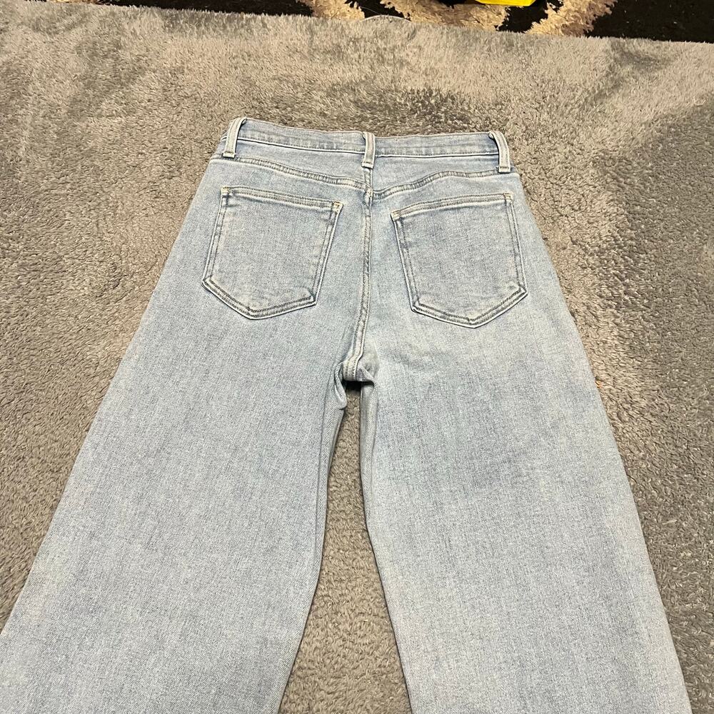 Just Black Denim Jeans Womens 26 (27x32) High Rise Wide Leg Light Wash Blue - Picture 4 of 11